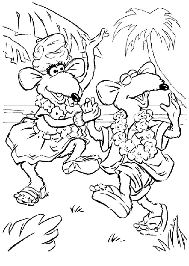 Plansa de colorat cu Muppets 13 5